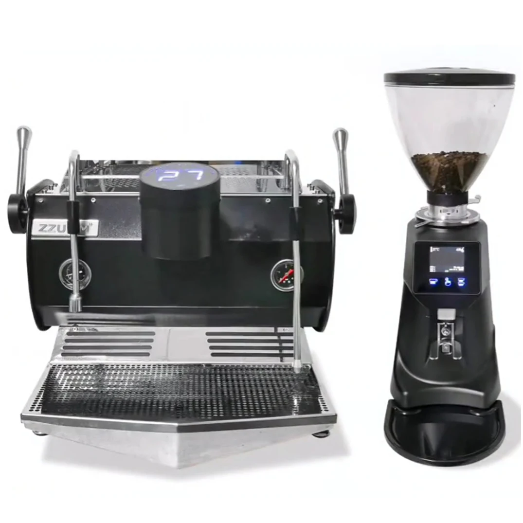 Cafetera Expresso Eléctrica Profesional Italiana Programable de un Solo Grupo, Cafetera Comercial para Espresso