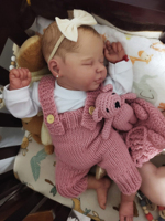 NPK 20inch Valentina Reborn Doll Newborn Lifelike Soft Touch Handmade Cuddly Body Genesis Paint Visible Veins Multiple Colors