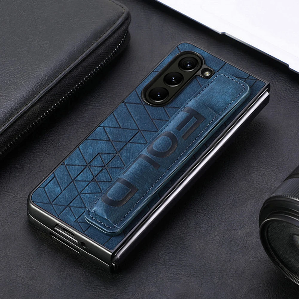 

For Samsung Galaxy Z Fold 6 5G 2024 Luxury Case Wrist Strap Pen Slot Leather Back Cover For Galaxy Z Fold 5 Flod4 Fold 3 6 Funda