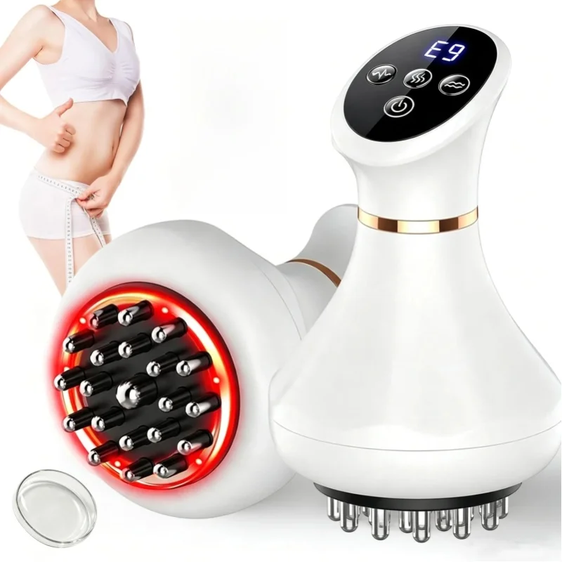 Tragbares Kabelloses Massagegerät für Zuhause und Reisen, Mikrostrom- und Vibrations-Fettverbrennungs-Körperformungsmassagegerät, 9 Einstellbare Modi Lymphdrainage-Massagegerät, Durchdachtes
