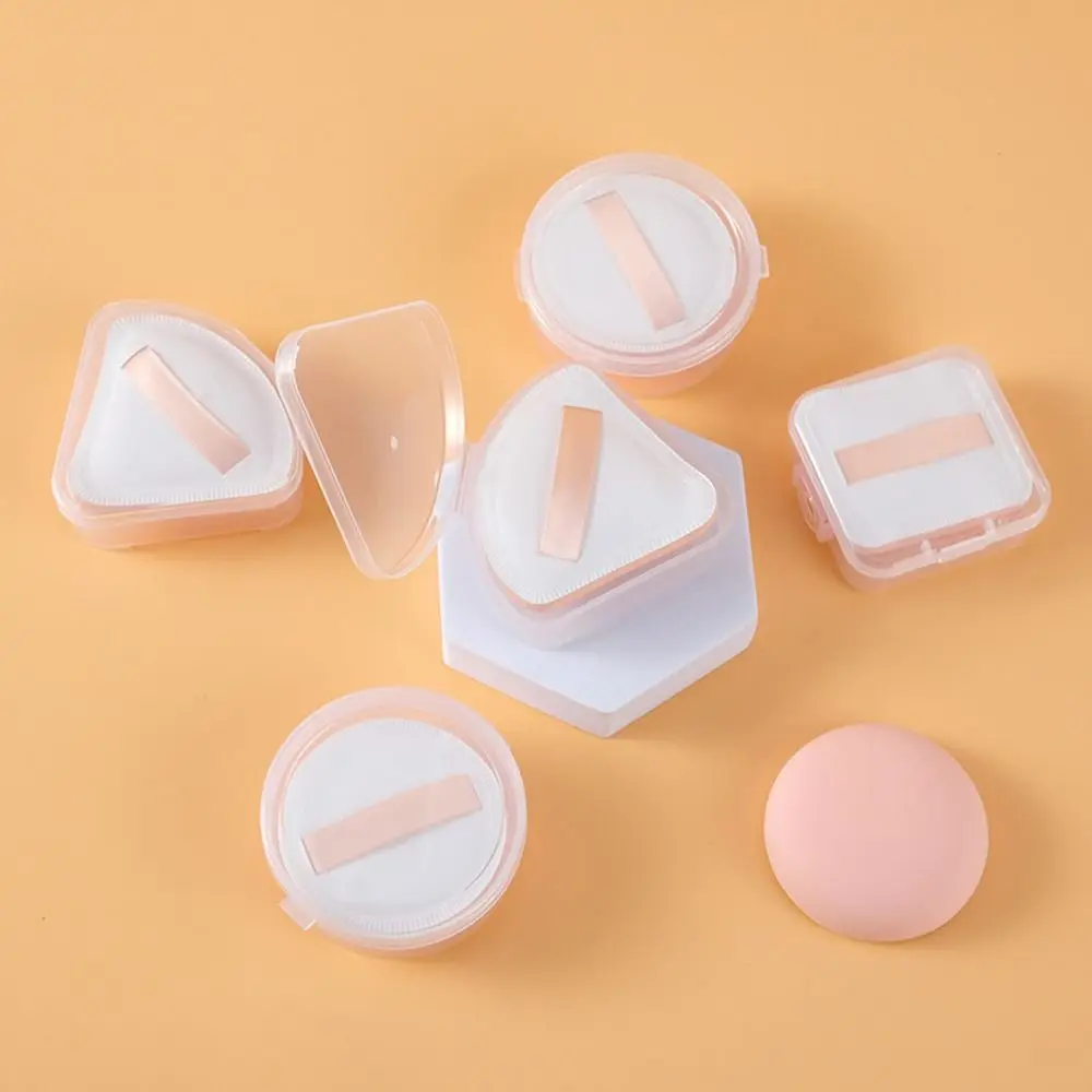 Round Triangle Powder Puff Square Dual-use Wet Dry Cosmetic Puff Hide Pores Make-Up Sponge Triangle Makeup Egg Puff Ladies/Girls