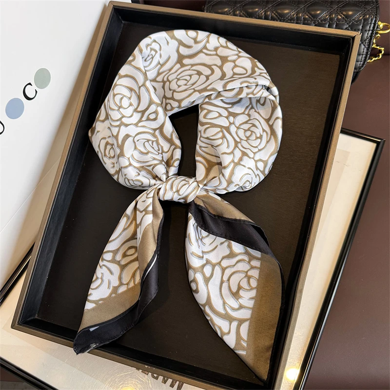 

Luxury Brand Double Faced Jacquard Women Silk Scarf Letter G Bandana Hijab Wrap Foulard Shawl 70cm Square Scarves