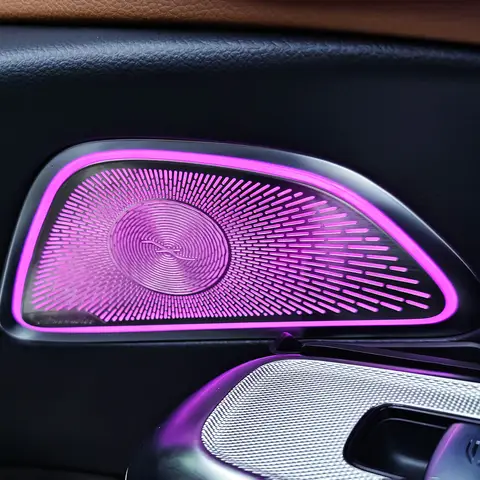 메르세데스 벤츠 E클래스 W214용 4D 회전 트위터 RGB LED 발광 카 스피커 혼 개조 스피커 커버