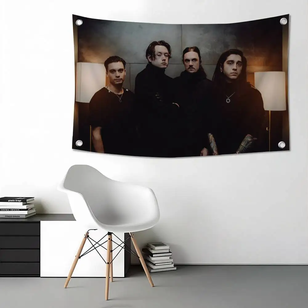 Band B-Bad Omens Flags Wall Hanging Tapestry Outdoor Garage Room Decorative flag Background Blanket