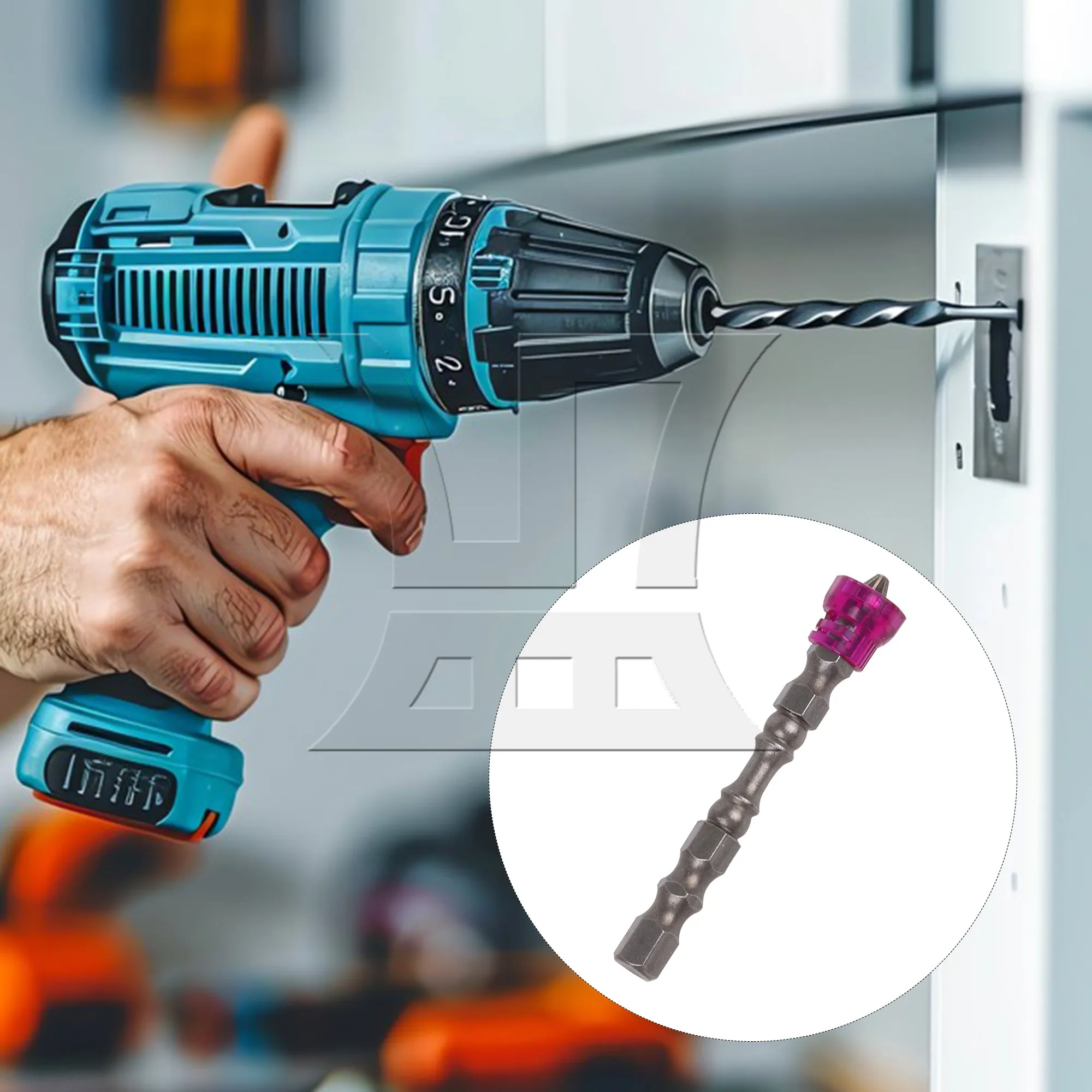 

CNBTR 2.56 Inch Length Magnetic Screwdriver Bits Tool w/ 1/4" Hex Shank Purple