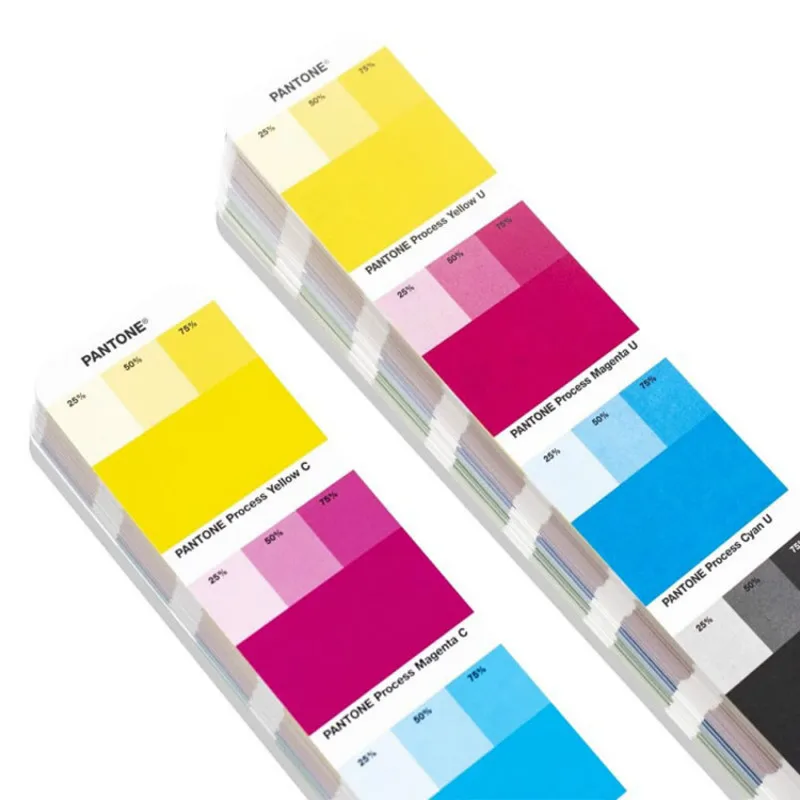 2025 بطاقة ألوان بانتون الجديدة القياسية الدولية العالمية CMYK أربعة ألوان مطبوعة بطاقة ألوان CU
