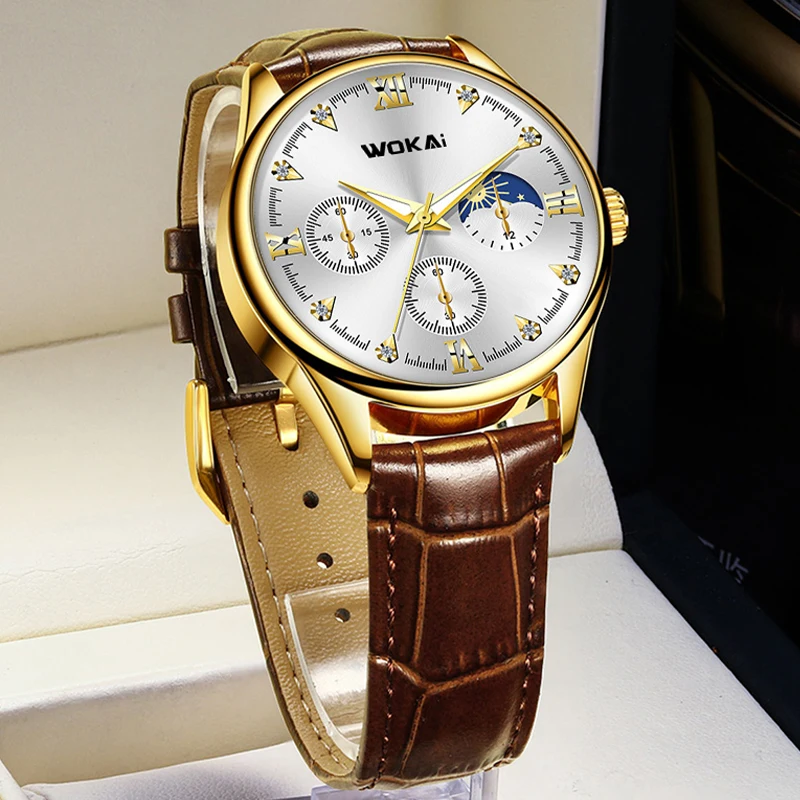 2024 New Wokai Business Stylish Versatile Men's Watch Gift Best Choice