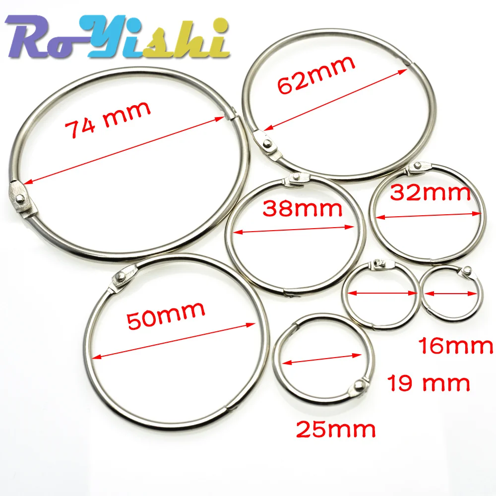 Loose Leaf Book Binder Hinge Snap O Ring Locking Keychain Metal Craft Parts