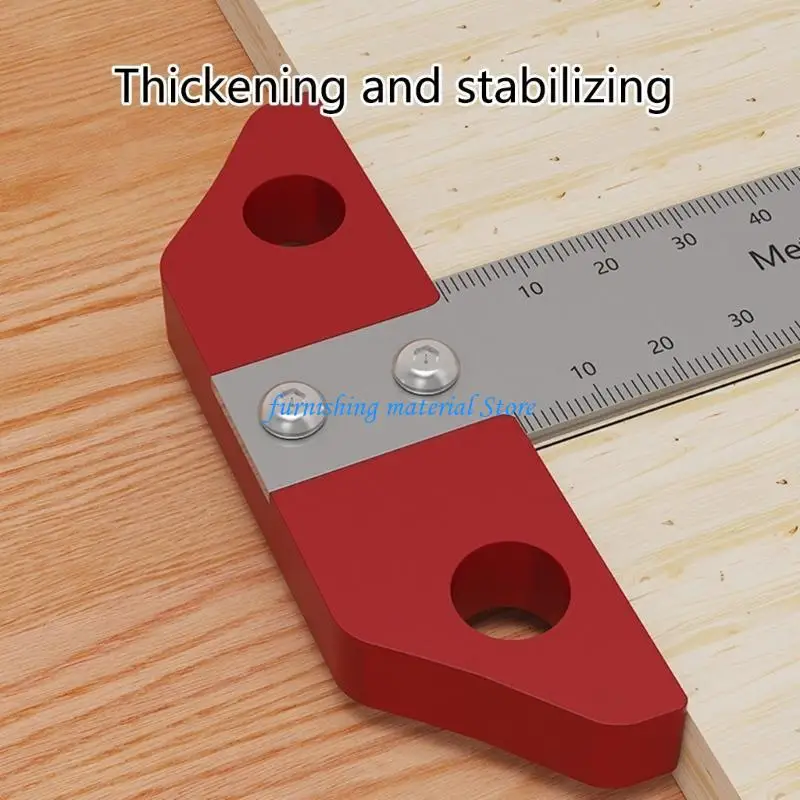 

Y5GD Measurement Ruler Double Side Scale Ruler T Square Ruler Woodworking Tool