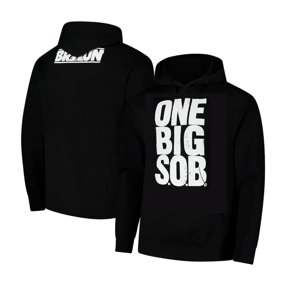 2024 Men's Braun Strowman One Big S.O.B. Pullover Hoodie WWE Hoodie Youth Wrestling Fans Must Have Unisex Sweatshirt