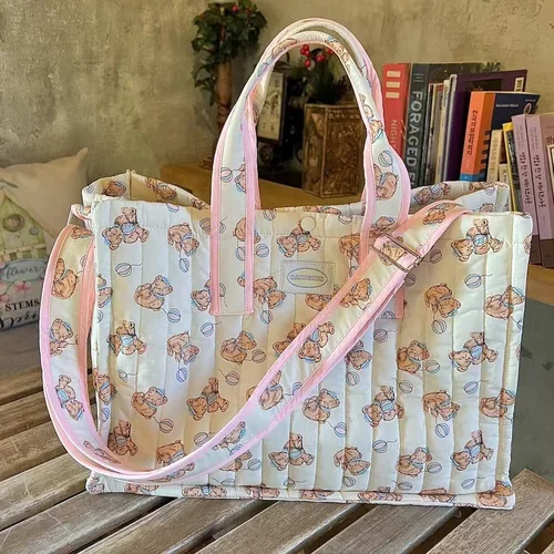 2024 엄마 가방, 대용량, 환경 보호, 다기능 방수 가방, 여행용 아기 기저귀 가방, 아기 돌보기  Best5