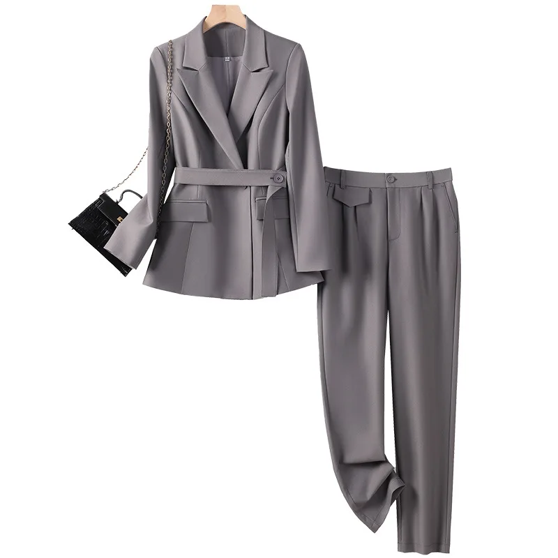 Blazer professionnel élégant pour femmes, nouveau costume d'affaires amincissant coupe cintrée, costume formel, ensemble décontracté à la mode, automne