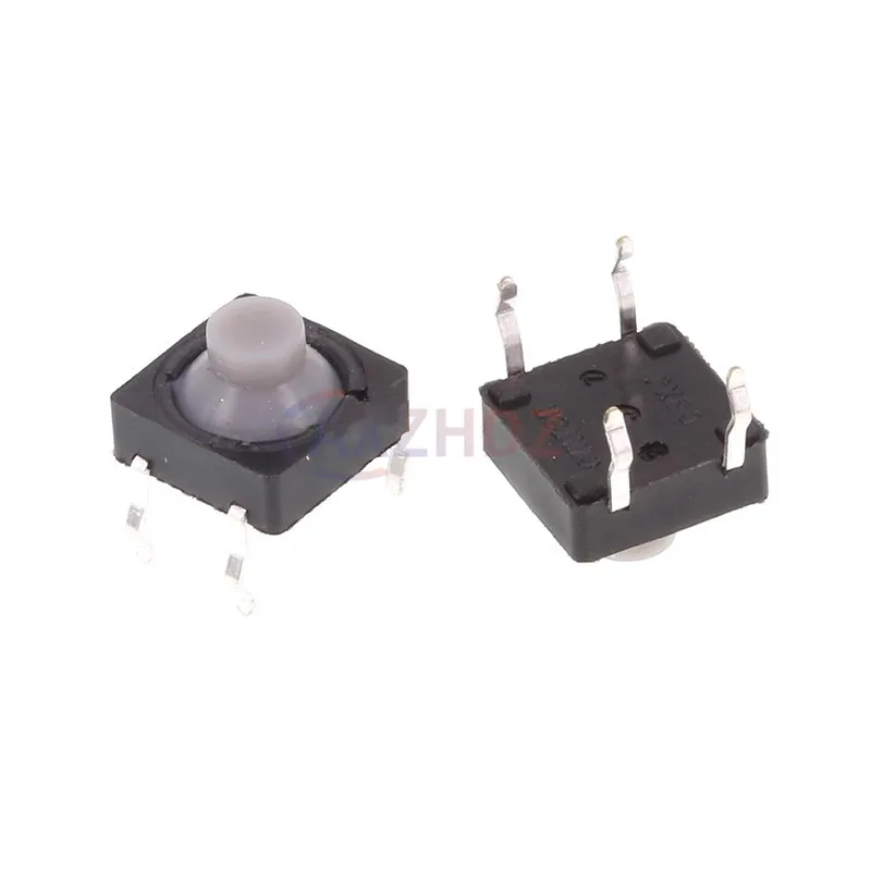 100 SZT. Przełącznik dotykowy 8*8*5 Pin 5H Żel Krzemionkowy Cichy Przycisk 8X8X5MM 2Pin DIP 4P Wygięte Nóżki Przewodzący Silikonowy Przycisk Przełącznika