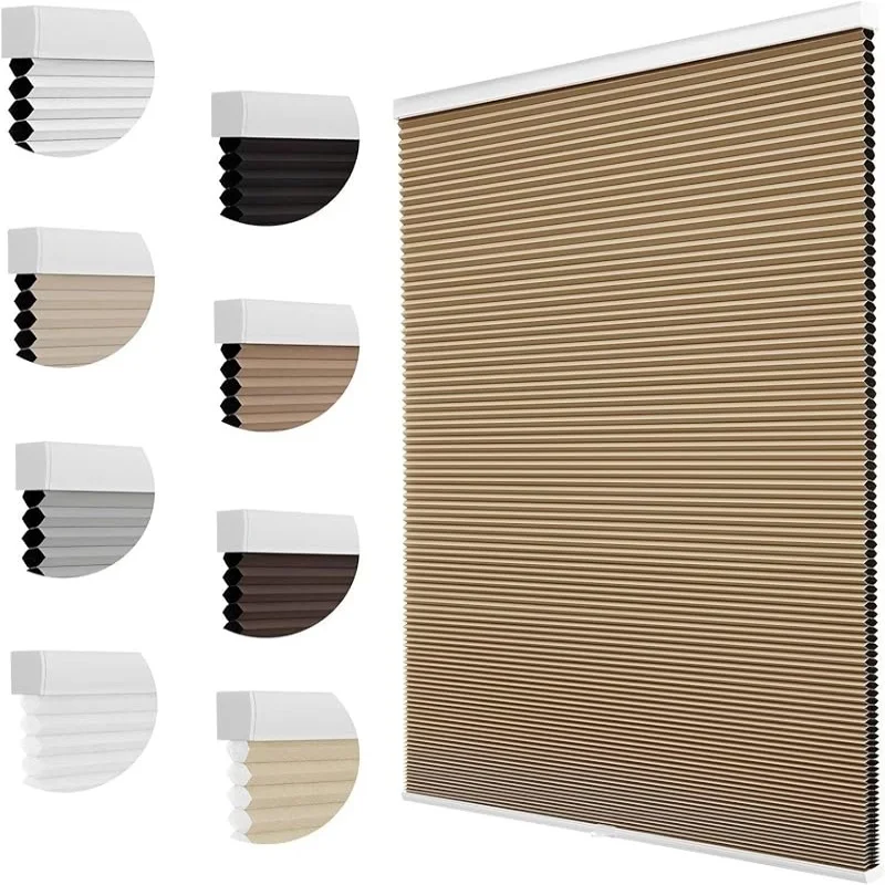 

2024 Popular Fashion Style 100% Blackout Multi-Color Prevent Cold And Heat Cordless Style Cellular Honeycomb Blinds For Bedroom