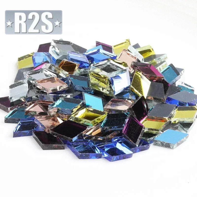 100g Glass Mirror Mosaic Tiles Bulk Diamond Shape DIY Craft Handcrafted Accessory Home Wall Artwork Decor Supplies arte