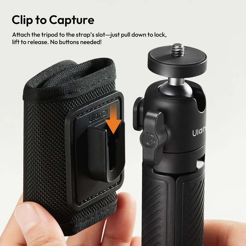 ​Ulanzi MT88 ClipMate Tripé Selfie Stick Tripé de mesa Suporte de tripé portátil para câmera de smartphone para Uka Mochila Clipe