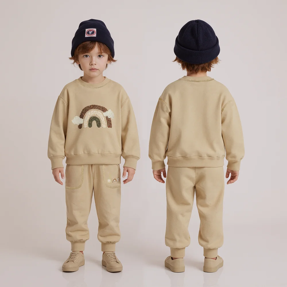 Cute Embroidered Sweatshirt Pant 2Pcs Set Spring Autumn Baby Suits for Toddler Boy Girl Clothing  Newborn Clothes