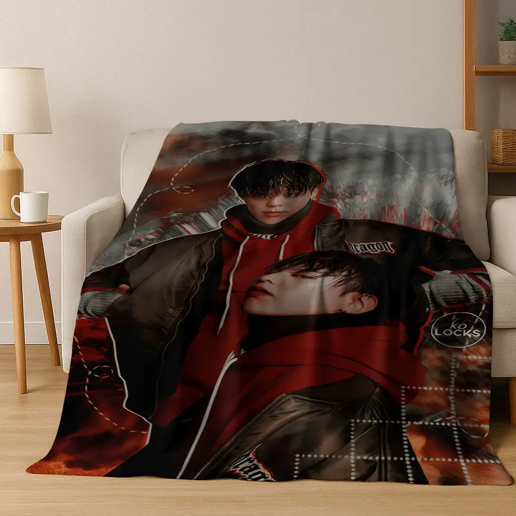 

3D KPOP BIGBANG G-DRAGON Art Flannel Blanket,Cozy Soft Throw Blanket for Home Bedroom Bed Sofa Picnic Office Cover Kids Gift