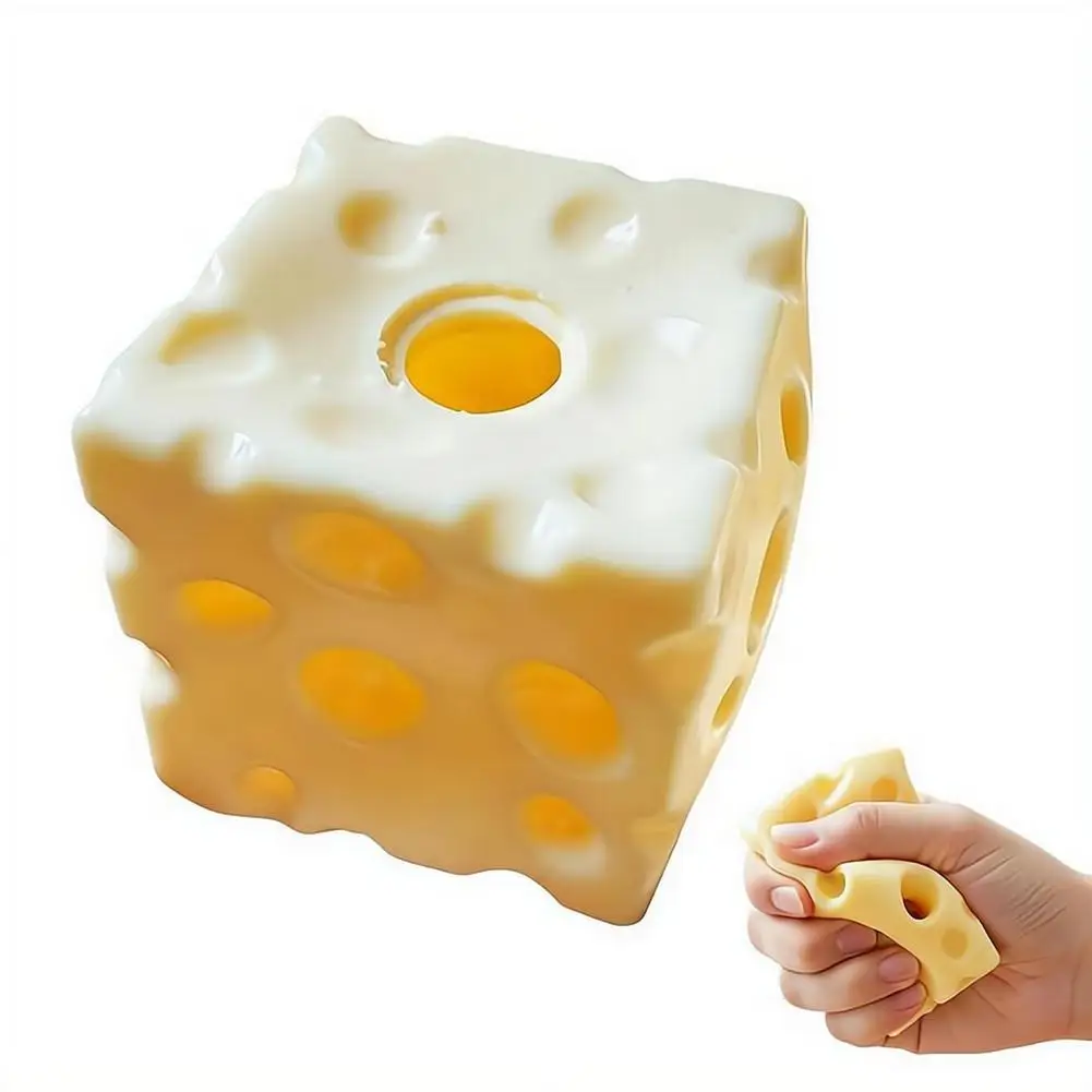 

7cm Soft Cheese Ball Skin Squeeze Toy DIY Tactile Satisfaction Sensory Fidget Toy For Relieving Stress Anxiety ADHD Office Gift