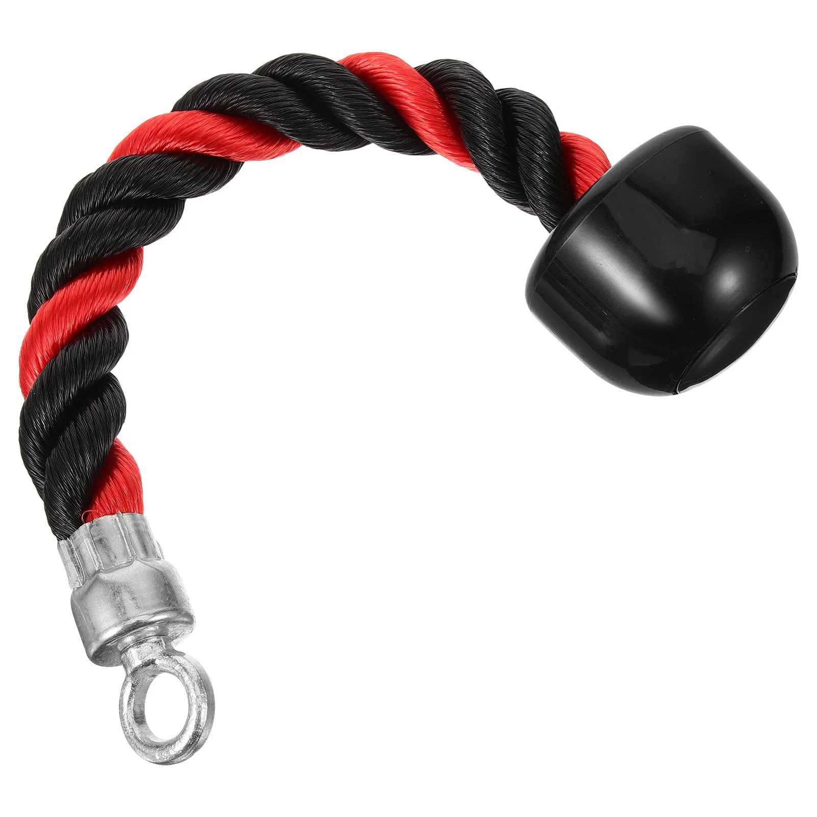 

s Red Black Tricep Pull Down Rope Single End Gym Equipment Braided Nylon Strength Exerciser Arm Grip Trainer Fitness Supplies