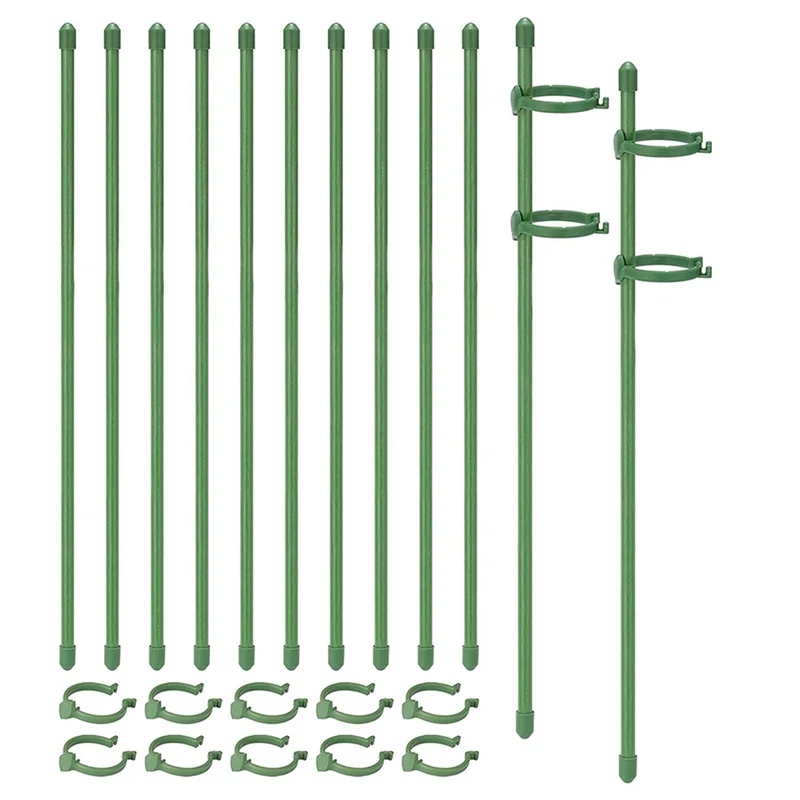 ABWP-40 Pack Plant Support Stakes Adjustable Garden Single Stem Floral Flower Support Stake Plant Cage Support Rings