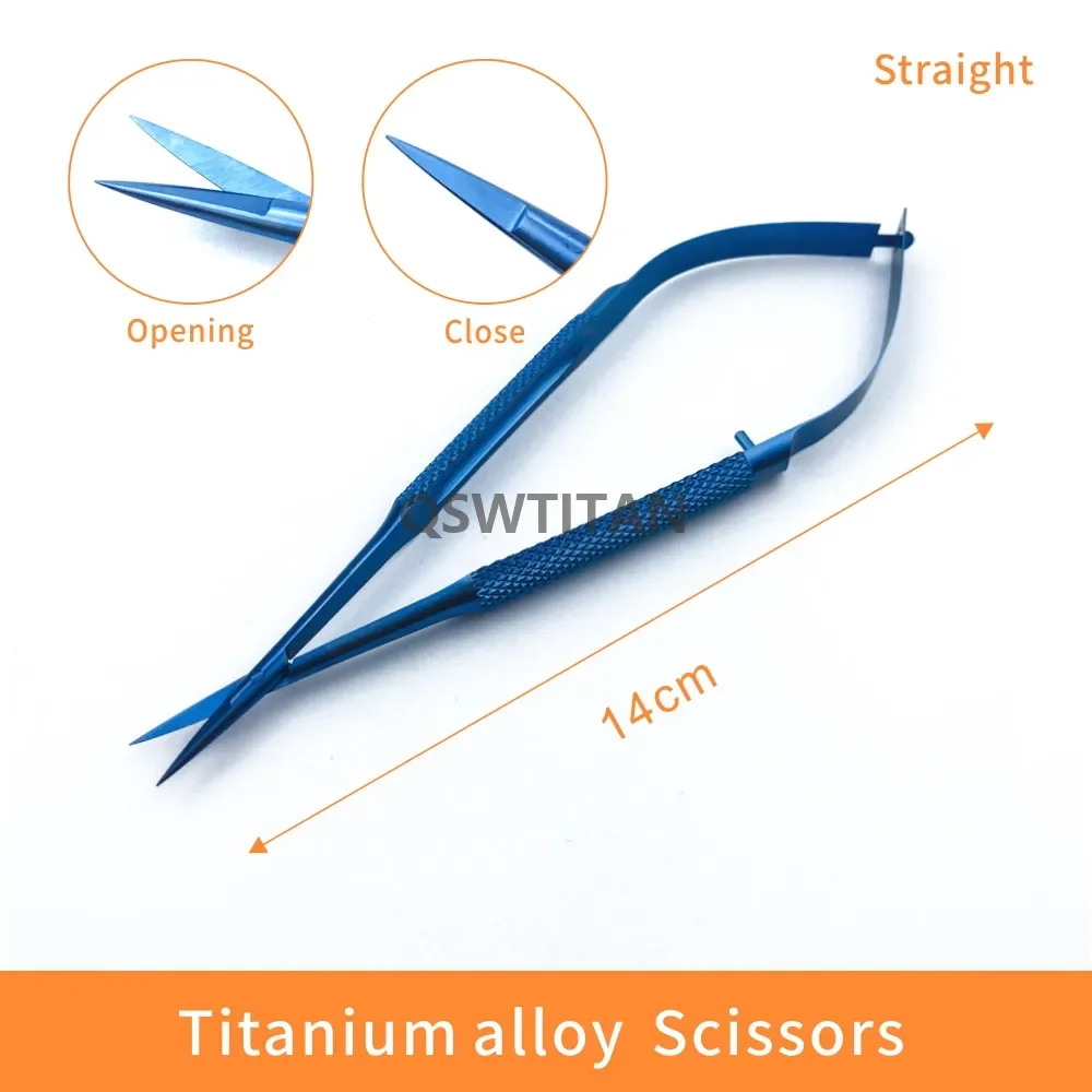 Ophthalmic Micro Cornea Scissors Orthopaedics Veterinary Surgical Instruments Titanium 12.5cm-18cm