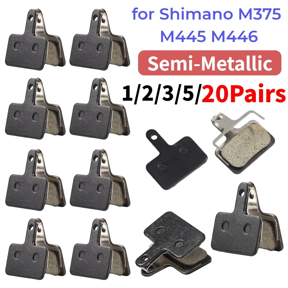 1-20 Paar Harz-Halbmetall-Fahrradbremsbeläge für Mountainbikes, Hydraulische Scheibenbremsbeläge für SHIMANO M375 M445 M446 Bremsteile