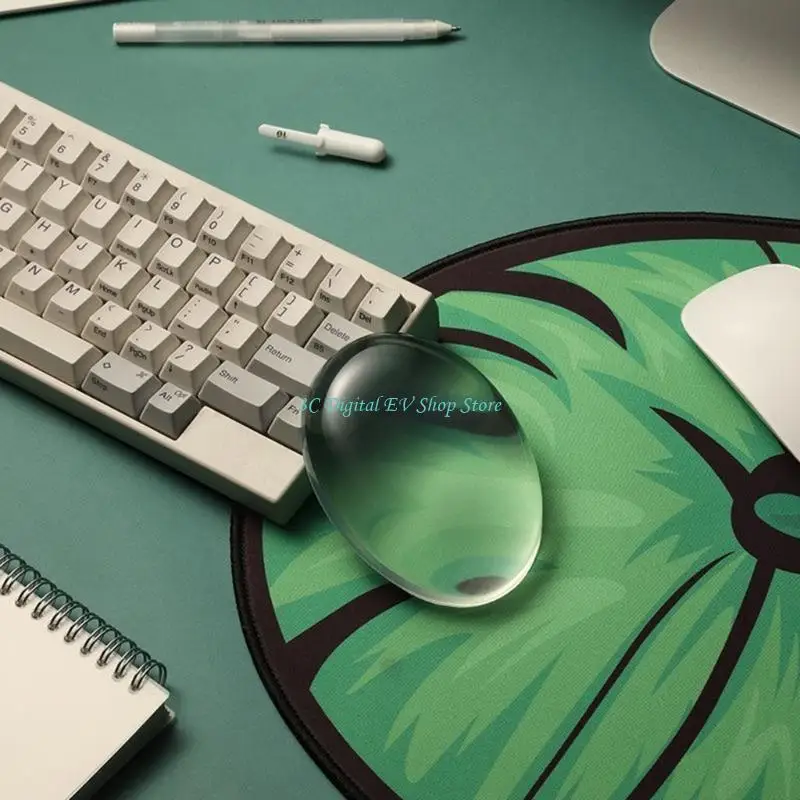 

E74D хрустальная защита запястья, волнистая комфортная гелевая подставка для рук для компьютерной мыши, подушка для поддержки в