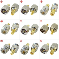 1Pcs N To SMA&RPSMA Male Plug Female Jack Connector RPSMA To N Type Male Female N To PRSMA Coax Fast Delivery Brass High Quality