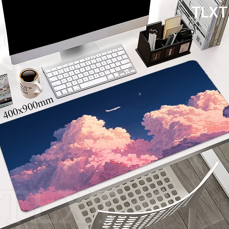 Clouds Landscape Mouse Pads Table Mats Computer Mousepad Company Big Desk Pad 120x55cm Large Gamer Mousepads Mouse Mat Aesthetic