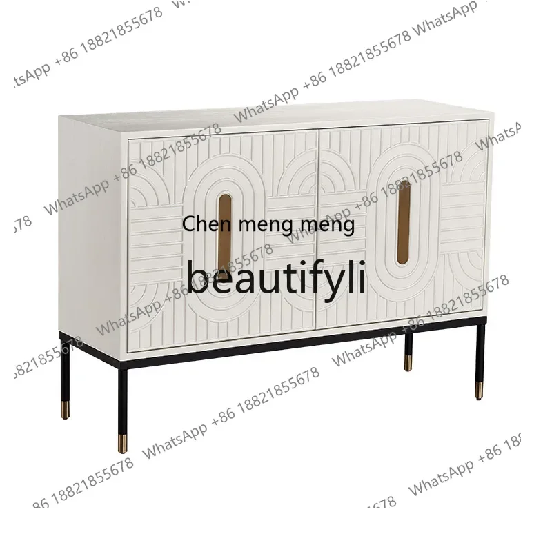 

N178 G Liht luxury, beie two-door entrance, dinin side cabinet American style, partition, decorative cabinet for home use