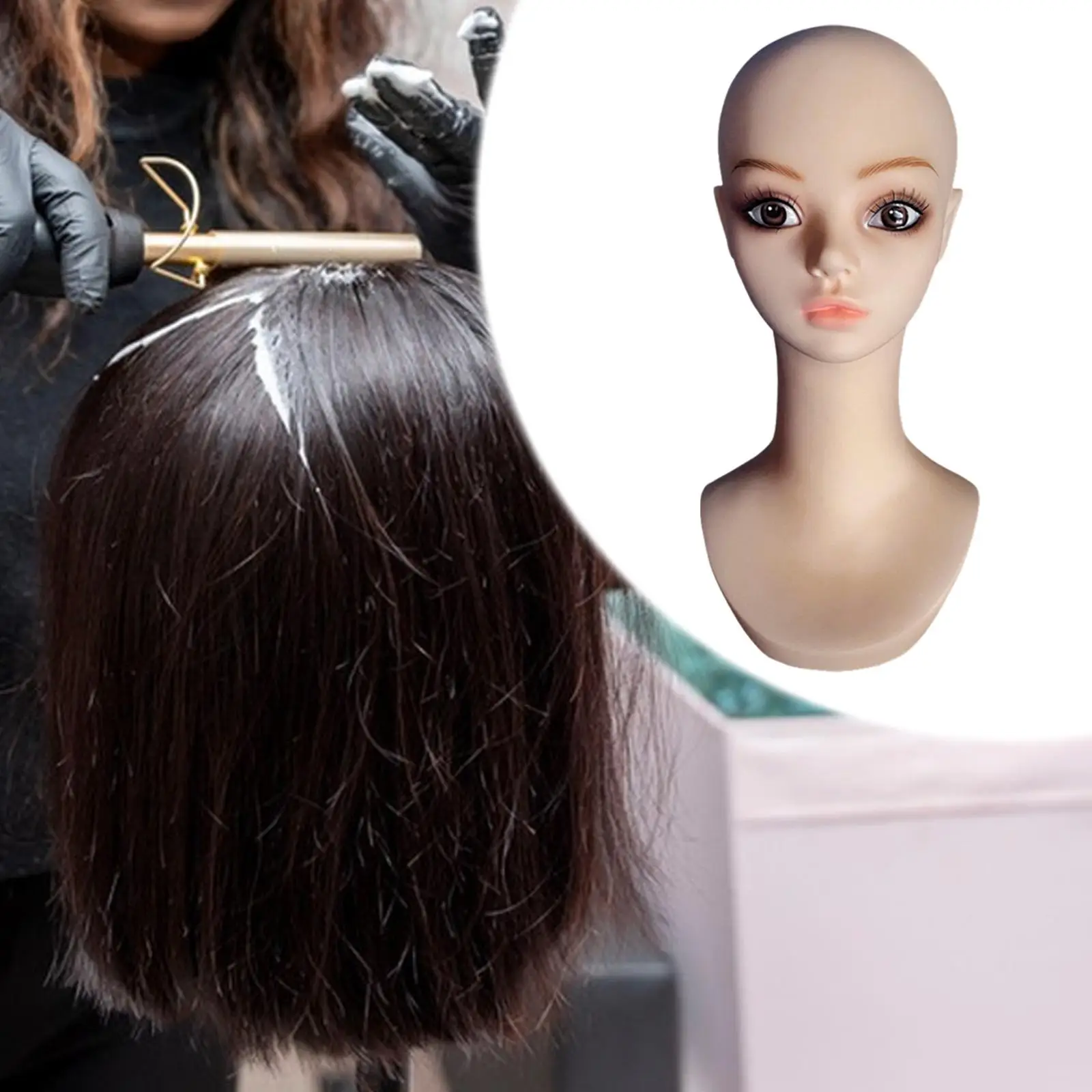 

Female Mannequin Head for Necklace Wig Making Styling Display Rack Wig Display for Glasses Scarf Headphone Cap Sunglasses