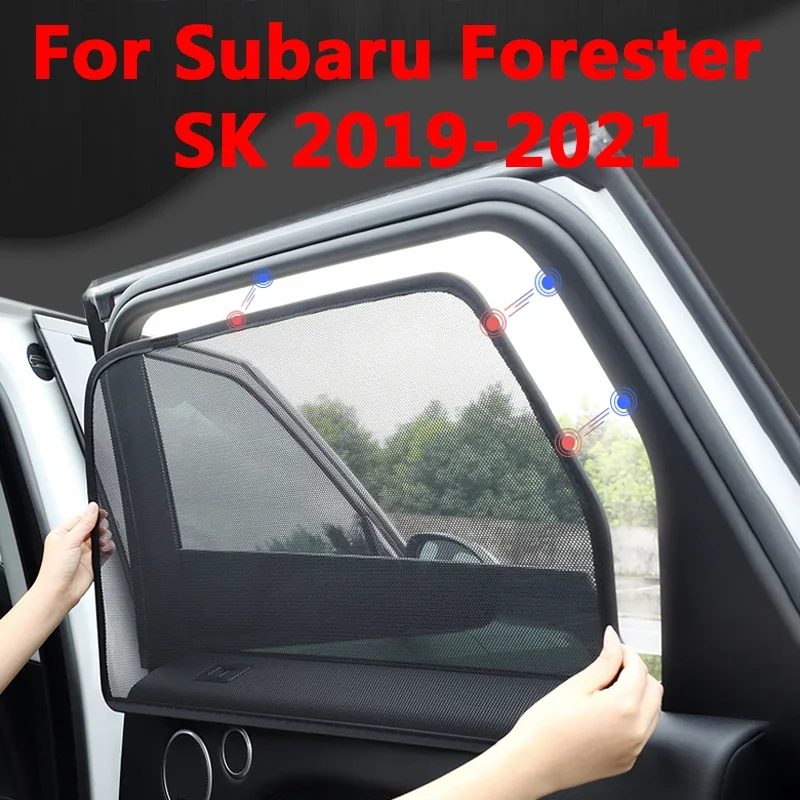 

For Subaru Forester SK 2021 2020 2019 Magnetic Car Side Window SunShades Mesh Shade Blind Car Window Curtian Accessories