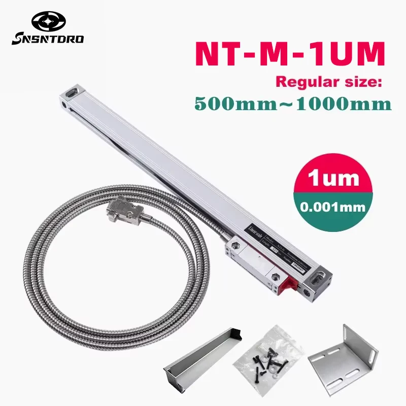 NT-M 1um High Precision Milling Lathe Grinder DRO Linear Glass Scale 450mm-1000mm TTL 5VDC Grating Ruler Sensor Displacement