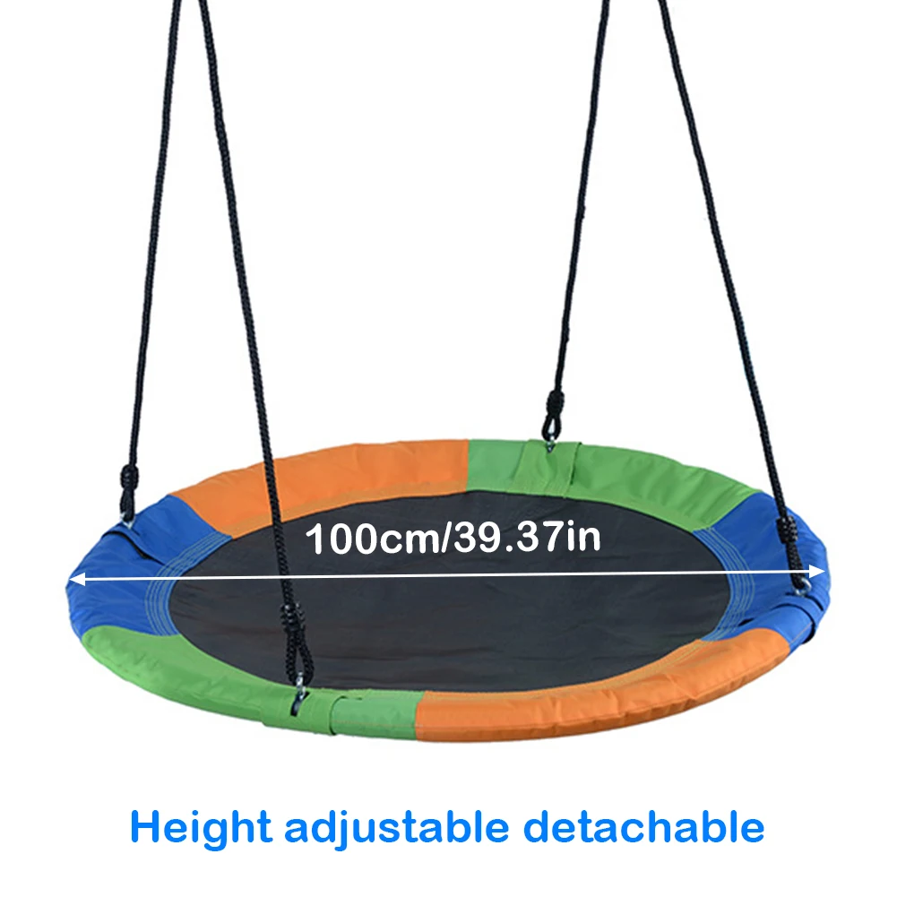 

Saucer Swing 300KG Weight Capacity Flying Swing with Adjustable Ropes Flying Saucer Round Tree Swing Play Set for Kids Adults