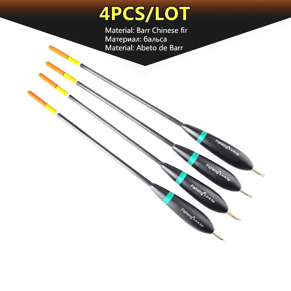 4pcs/lot Weight Tail Bobber Fishing Floats Paulownia Wood Fishing Floats 8g-10g 24cm-26cm Float Carp Fishing Tool