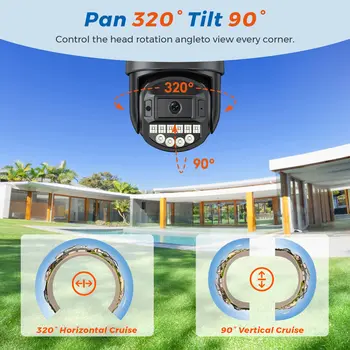 5K 10MP 高畫質 WiFi 雲台攝影機 戶外 8MP 雙鏡頭 雙螢幕 AI 自動追蹤 IP 攝影機 CCTV 影音監控 P2P O-KAM 8 最佳銷售 雙鏡頭 - №6