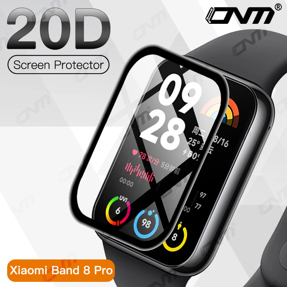 20D Screen Protector for Xiaomi Mi Band 8 Pro Flexible Soft Protective Film for Mi Band8 Pro Full Coverage Film Not Glass