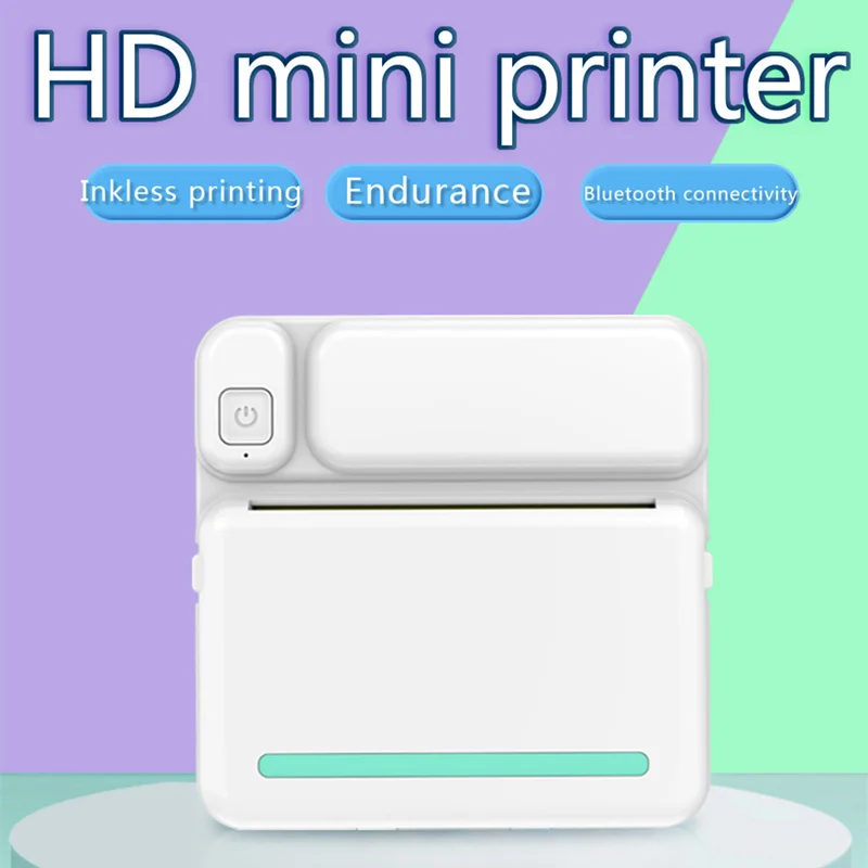 C19 미니 휴대용 열전사 프린터, 사진 포켓 열전사 라벨 프린터, 58mm 인쇄, 무선 블루투스, 안드로이드 IOS 