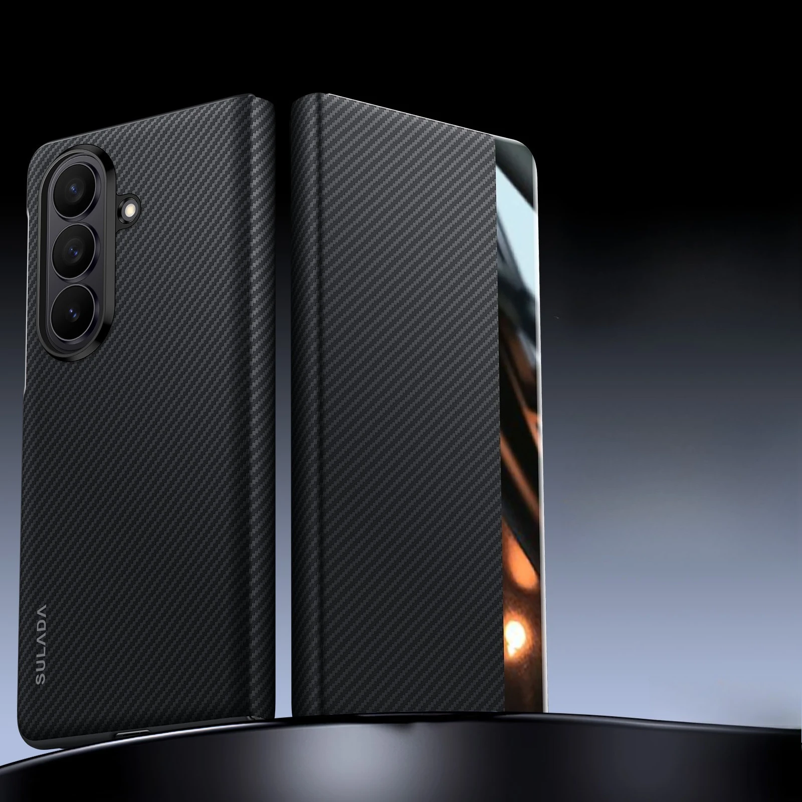 

For Samsung Galaxy Z Fold 8 Ultra Case Stylish Trendy Kevlar Feel Card Holder Built-in Magnetic Anti-Drop Shockproof Cover Funda