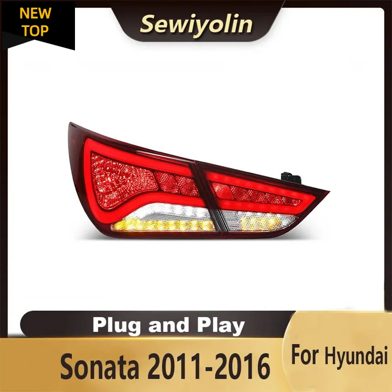 

Car Accessories Animation LED Trailer For Hyundai Sonata 2011-2016 Lights Tail Lamp Rear DRL Signal Automotive Plug And Play