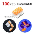 100pcs orange white