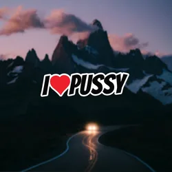 Funny I Love Pussy Car Stickers Waterproof for Auto Windows Windshield Laptop Decoration Sunscreen Vinyl DIY Durable Decals
