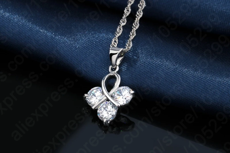Nice Women Wedding Jewelry 925 Sterling Silver Cubic Zircon Cherry Shape Pendant  Jewelry Set Wholesale Factory Price