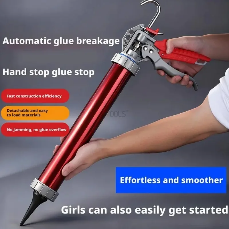 Multi-functional Manual Caulking Gun Aluminum Alloy Labor-saving Household Universal Metal Glass Glue Gun Professional Hand Tool