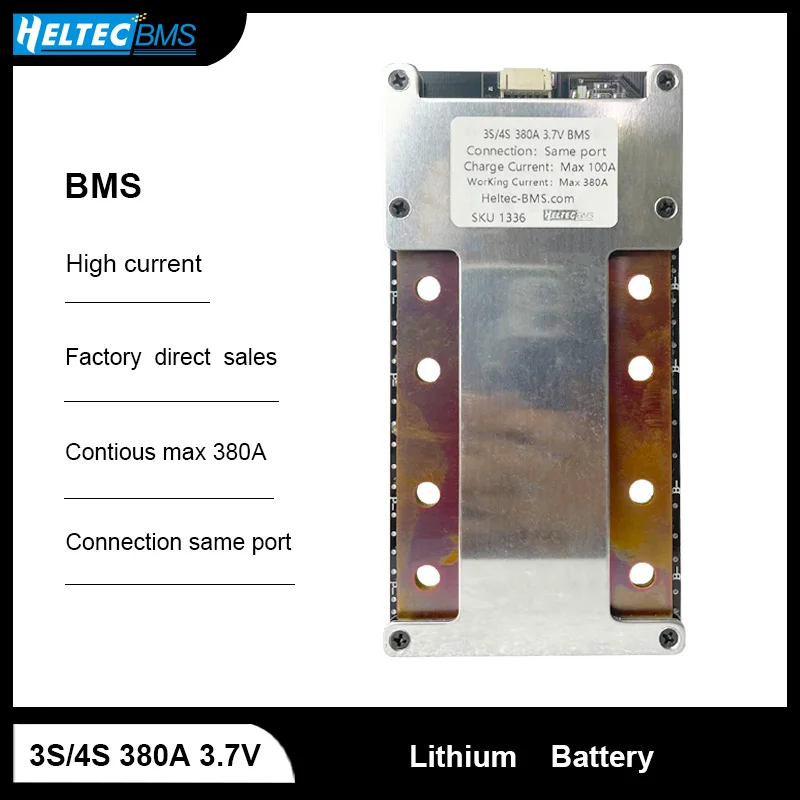 

Whosesale Heltec BMS 3S 4S Balance 380A 12.6V/16.8V 18650 Li-ion Battery Protection Board for 3500W Energy storage/car start