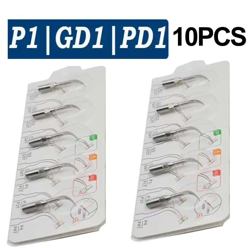 

10Pcs Dental Scaler Tips Fit Ems Woodpecker Ultrasonic Scaler Handpiece Dental Ultrasonic Scaler Scaling Tip