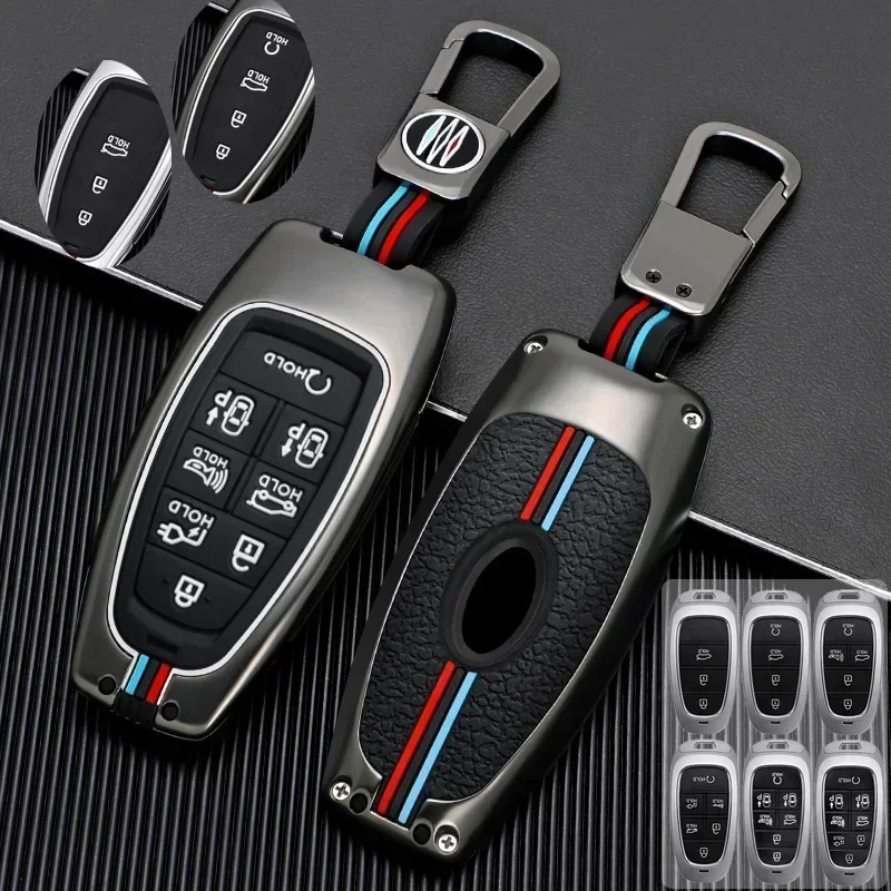 

Zinc Alloy +Silicone Full Cover Car Key Case for Hyundai Sonata Sel Ev 6 Ev 8 IONIQ 5 Nexo DN8 Fe Tucson Sonata Staria NX4 Ioniq