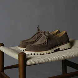 Scarpe Michael Derby in pelle cucite girate scarpe da Wallabee in stile indiano classico stivali da deserto Vintage calzature con saldatura Goodyear