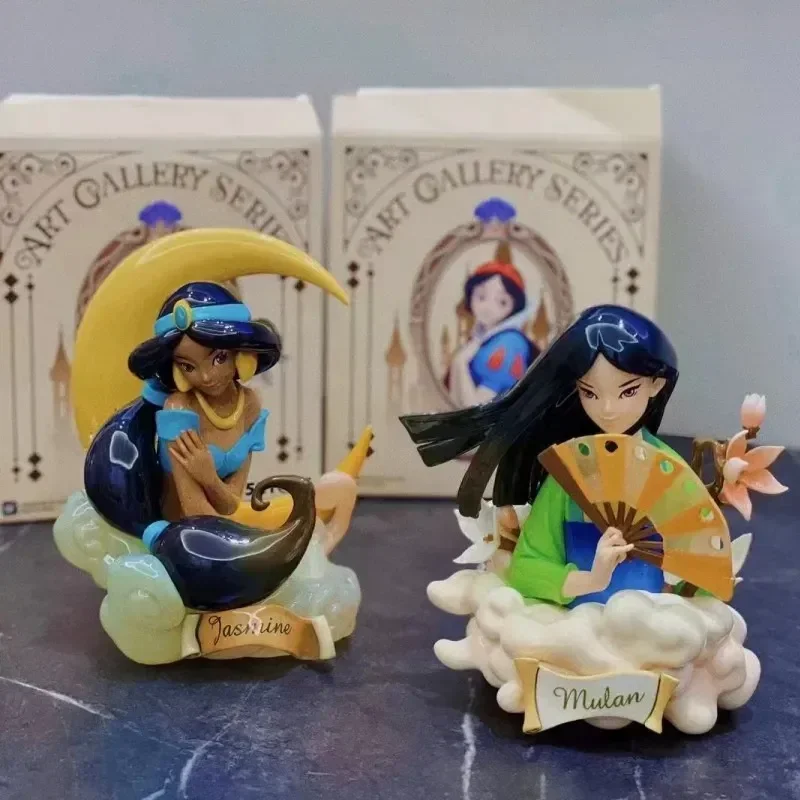 New Original Disney Princess Art Bust Series Mystery Box Anime Action Figures Art Gallery Collection Decorate Statue Ornament